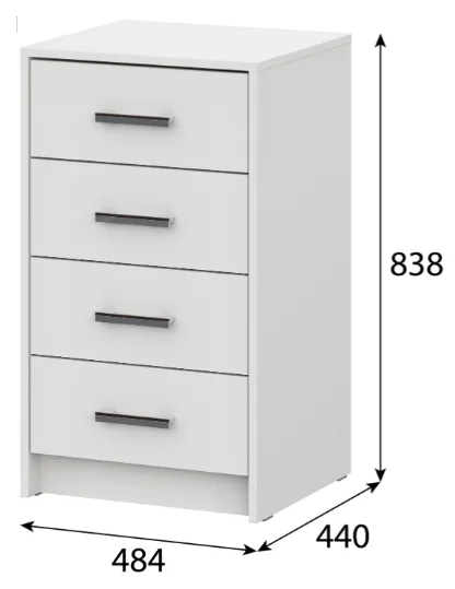Комод GreenMebel КМ 34 48.4x44x83.8см белый купить,26990