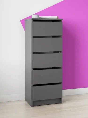 Комод GreenMebel КМ-16 40x33x106см серый купить,23990