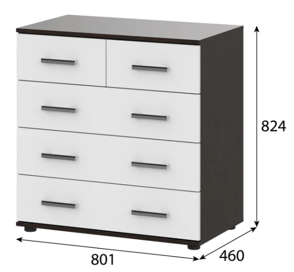 Комод GreenMebel КМ 33 80.1x46x82.4см темно-коричневый купить,NaN