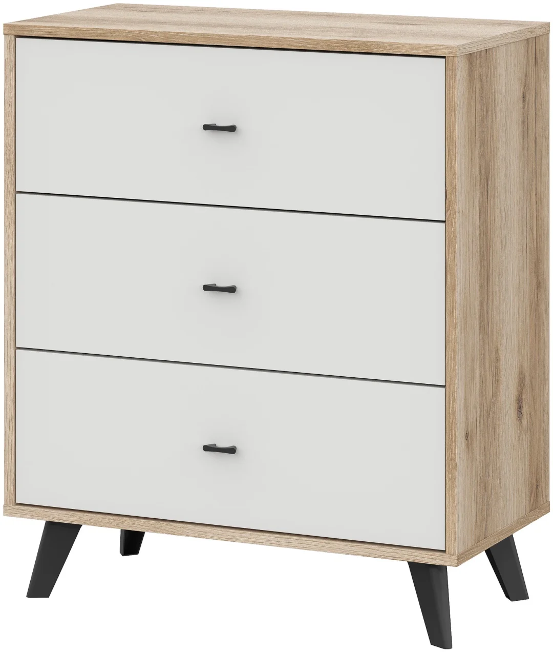 Комод GreenMebel КМ-18 70.2x35.4x82.5см бело-коричневый купить,NaN
