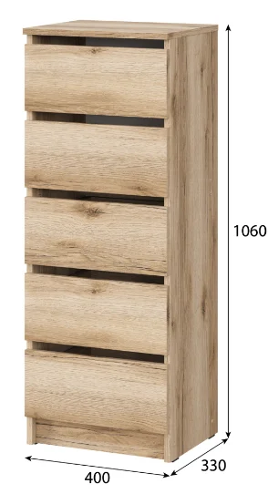 Комод GreenMebel КМ-16 40x33x106см коричневый купить,NaN