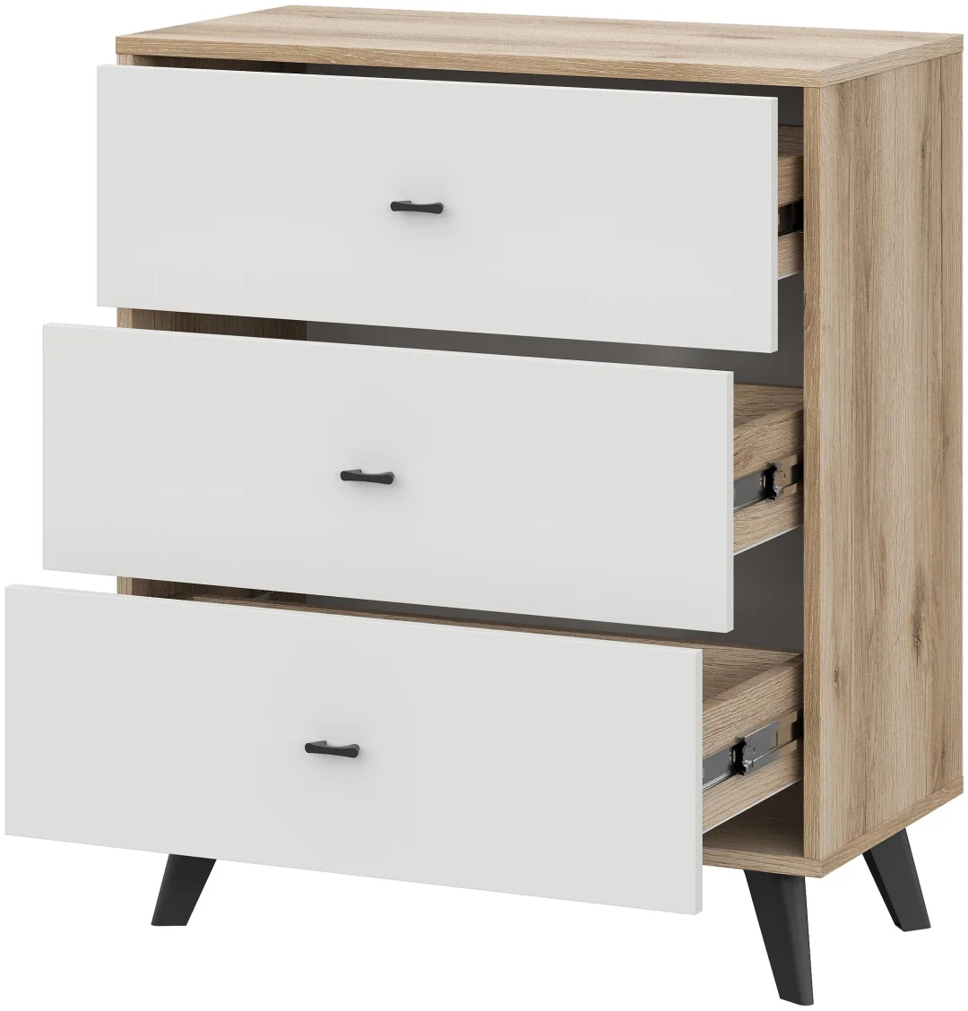 Комод GreenMebel КМ-18 70.2x35.4x82.5см бело-коричневый купить,NaN