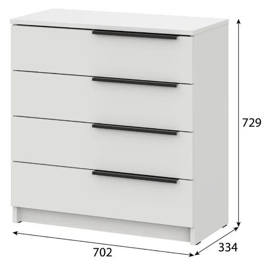 Комод GreenMebel КМ-26 70.2x33.4x72.9см белый купить,26990