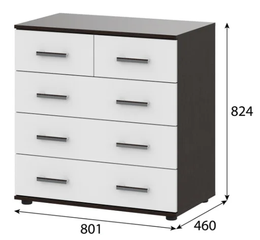 Комод GreenMebel КМ 33 80.1x46x82.4см темно-коричневый