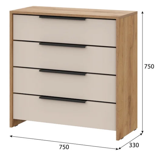 Комод GreenMebel КМ-17 75x33x75см коричневый