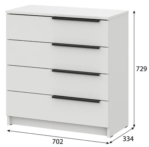 Комод GreenMebel КМ-26 70.2x33.4x72.9см белый