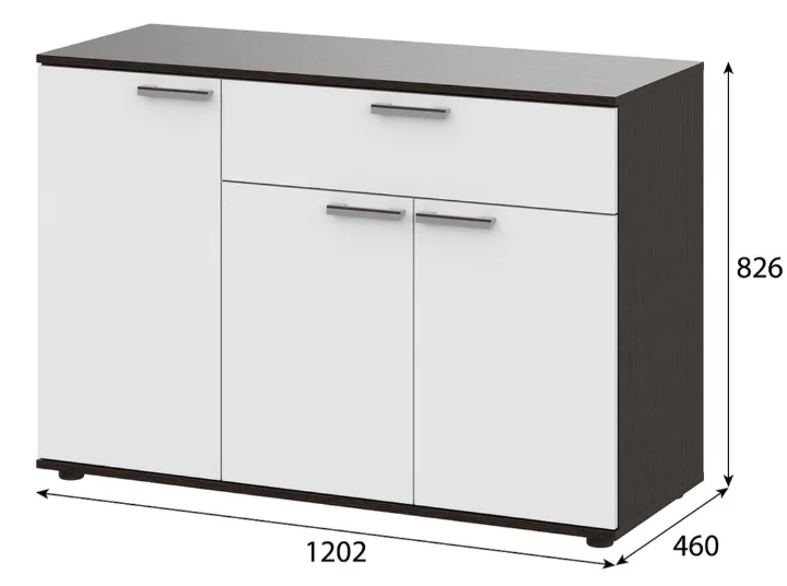 Комод GreenMebel КМ-28 120.2x46x82.6см темно-коричневый купить,39990