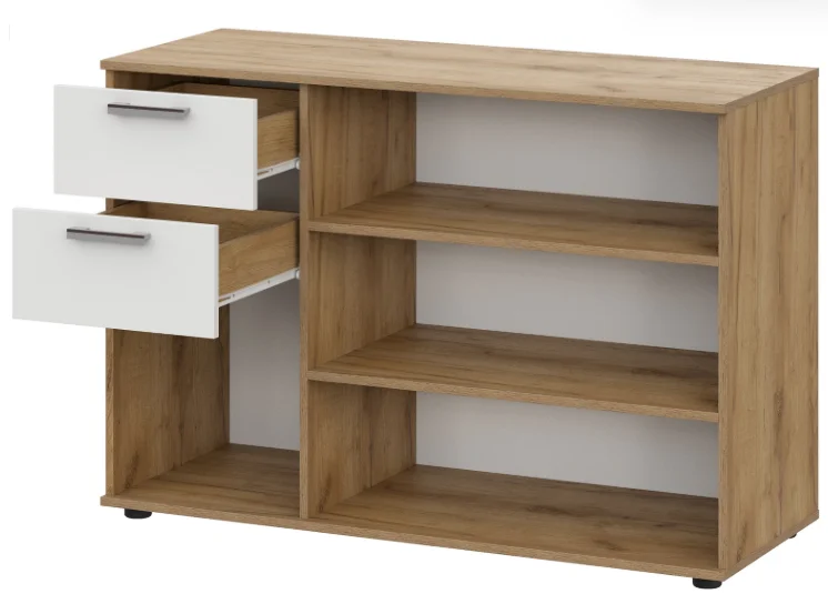 Комод GreenMebel КМ-27 120.2x46x82.6см бело-коричневый купить,39990