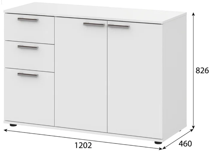 Комод GreenMebel КМ-27 120.2x46x82.6см белый купить,39990