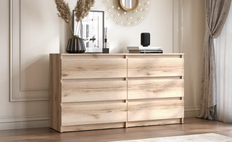 Комод GreenMebel Люмо КМ-6Я 138.1x39x75.4см коричневый купить,NaN