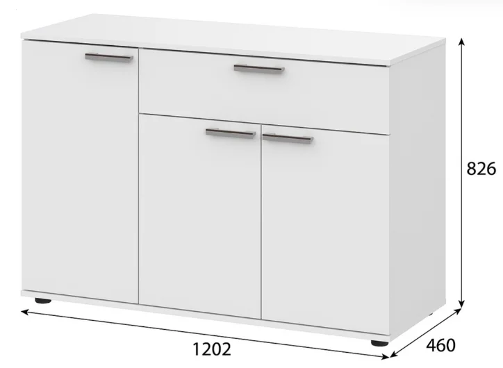 Комод GreenMebel КМ-28 120.2x46x82.6см белый купить,NaN