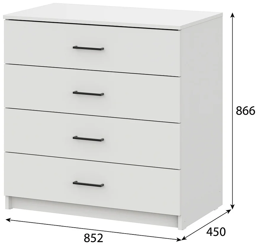 Комод GreenMebel КМ-29 85.2x45x86.6см белый купить,NaN