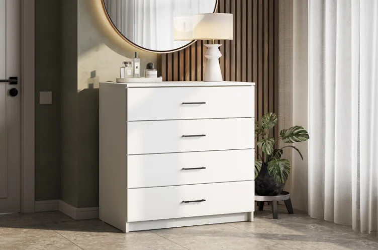 Комод GreenMebel КМ-29 85.2x45x86.6см белый купить,NaN