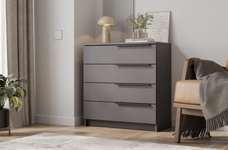 Комод GreenMebel КМ-26 70.2x33.4x72.9см серый купить,26990