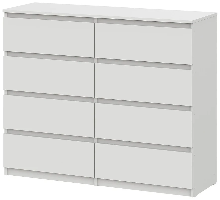 Комод GreenMebel Люмо 8Я 120.40x40x99см белый купить,54990