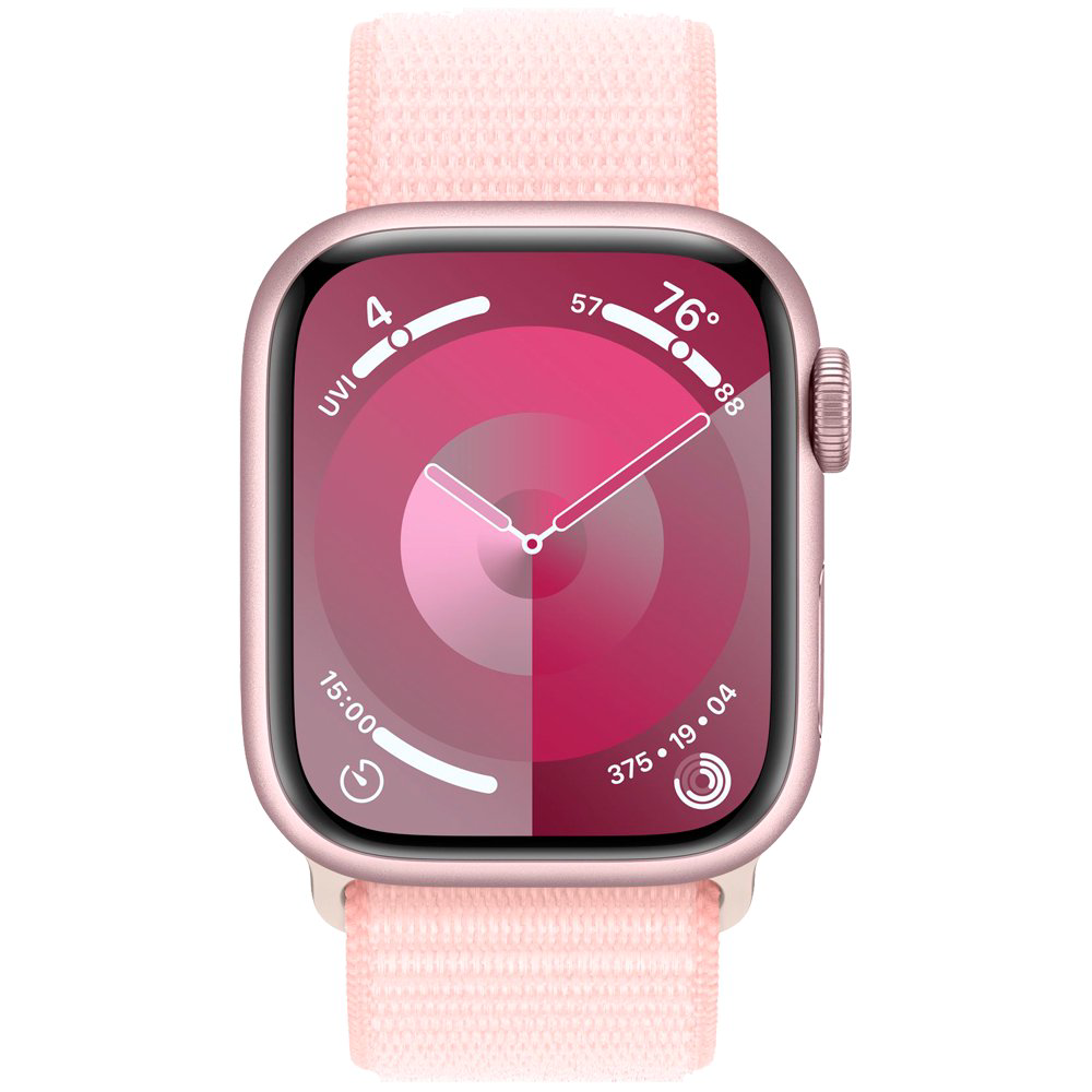 Смарт-часы Apple Watch Series 9 GPS 41mm MR953 Pink Aluminum Case with Light Pink Sport Loop купить,NaN