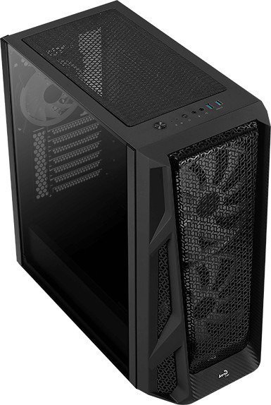 Корпус AeroCool NightHawk Duo черный купить,0