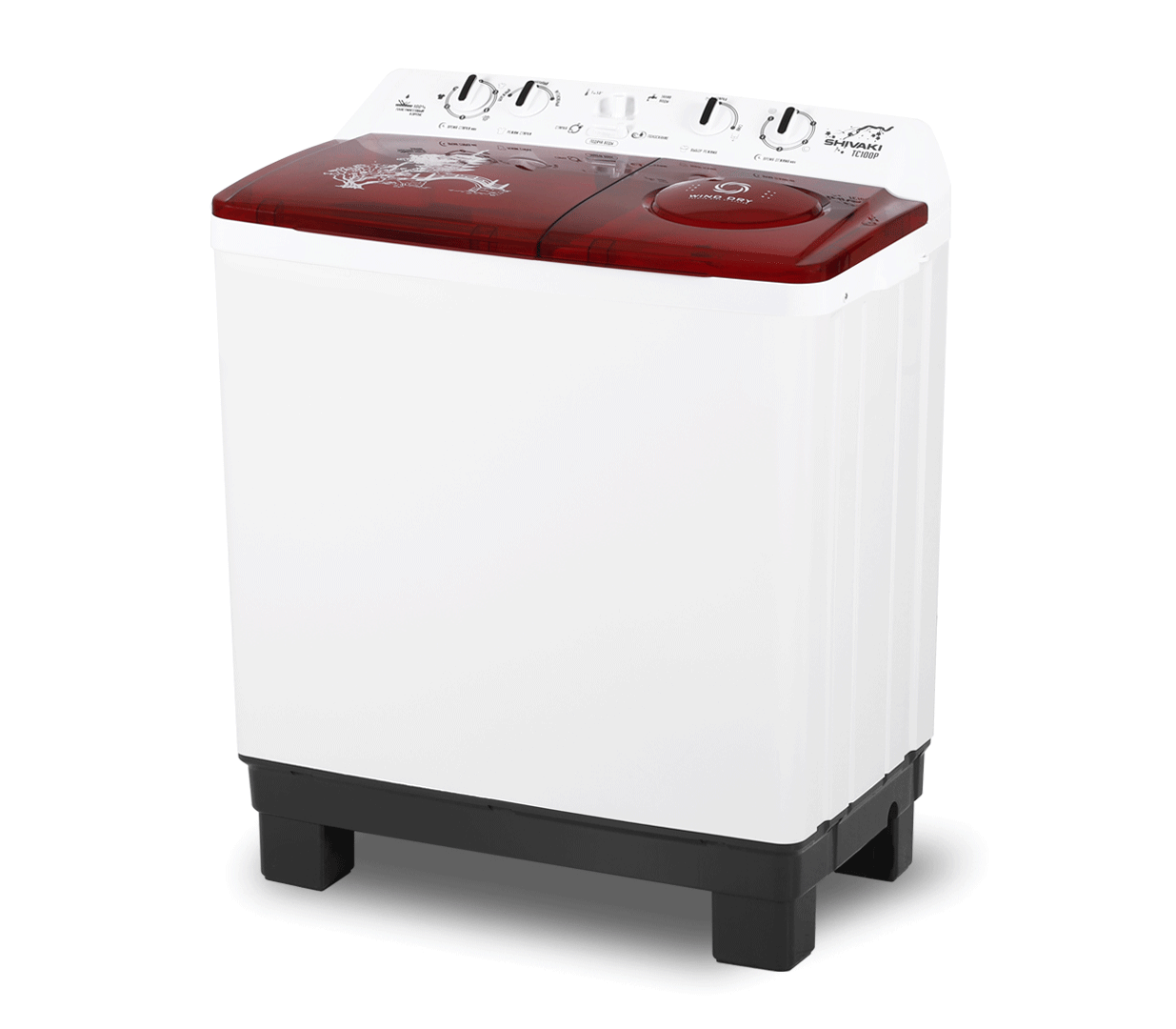 Стиральная машина Shivaki TC 100 P бело-красная