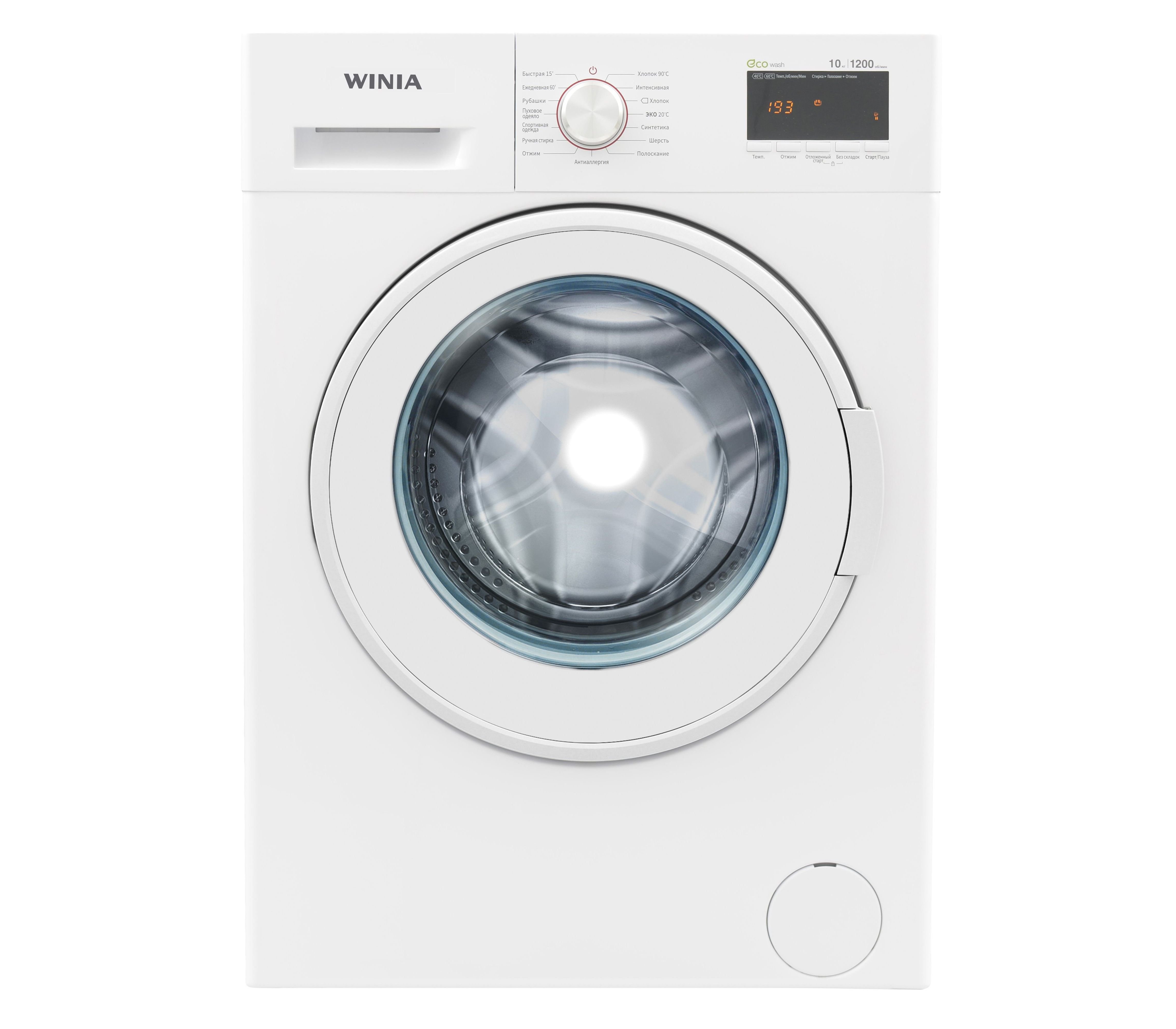  Стиральная машина Winia WMD-RX12D1BW белая купить,NaN