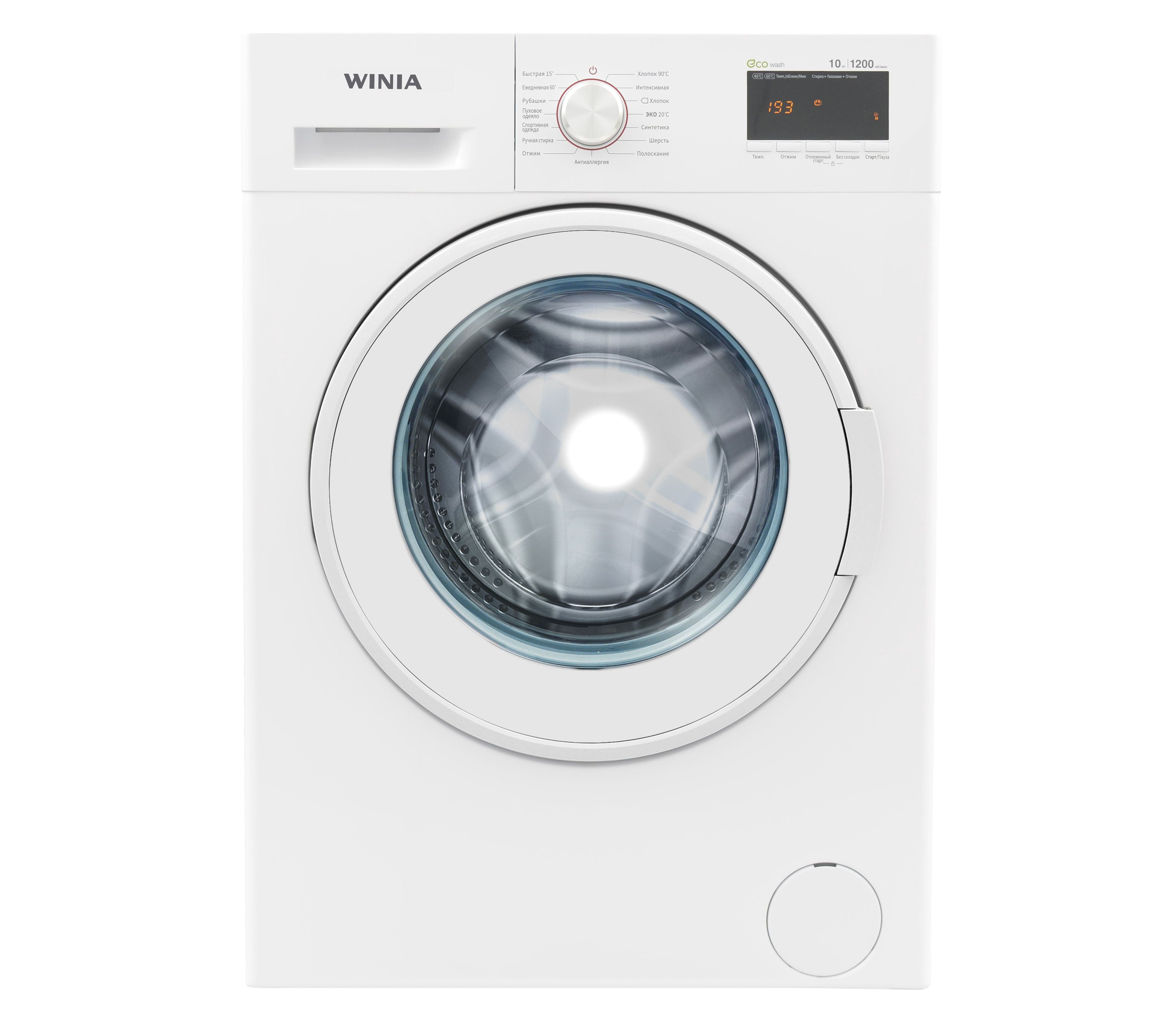  Стиральная машина Winia WMD-RX12D1BW белая купить,NaN