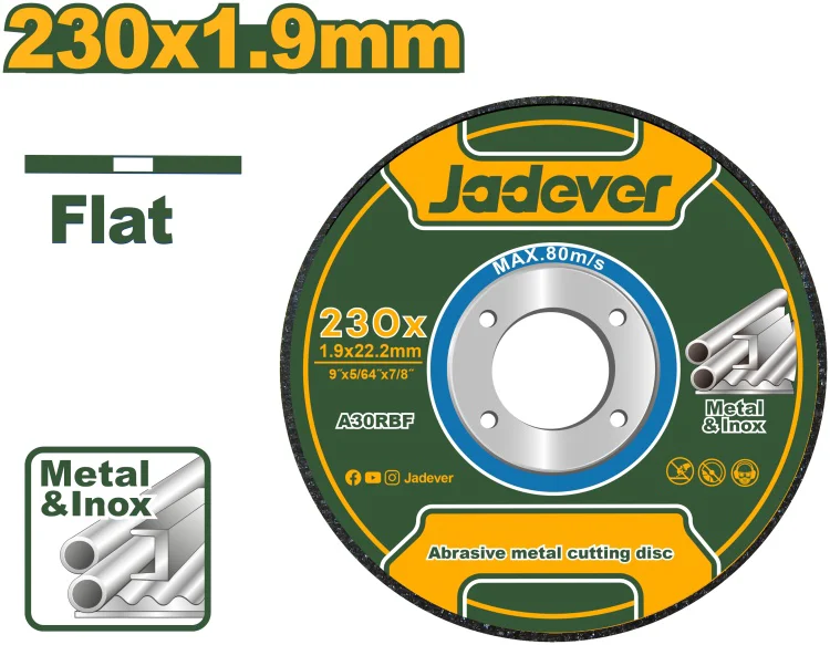 Диск отрезной абразивный Jadever JDAC1391 230x22.2х1.9мм