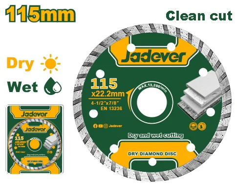 Диск отрезной алмазный Jadever JDDC3K02 115x22.2х7.5мм