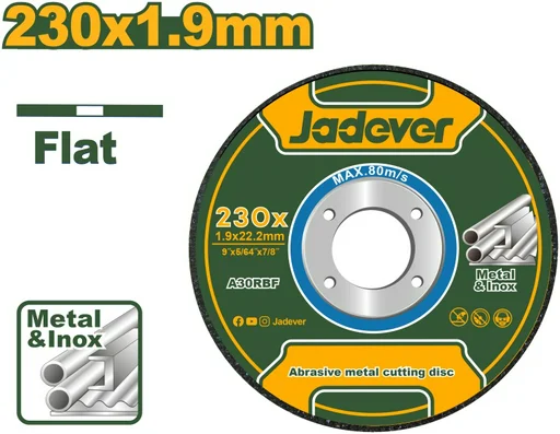 Диск отрезной абразивный Jadever JDAC1391 230x22.2х1.9мм
