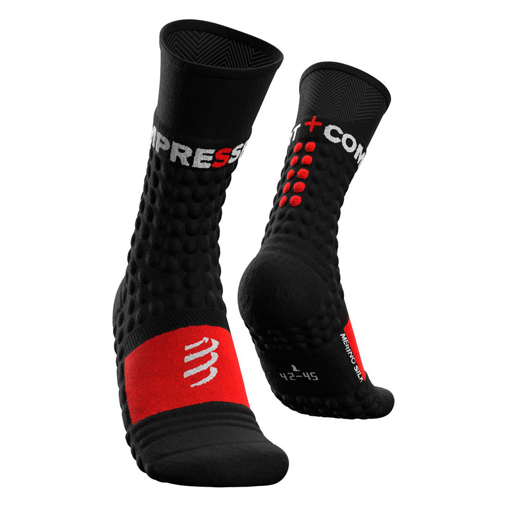 Носки Compressport Pro Racing Winter Run XU00010B черно-красные 35-38 купить,NaN