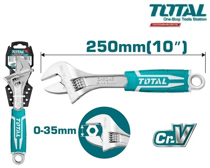 Ключ разводной Total THT101106 серо-бирюзовый