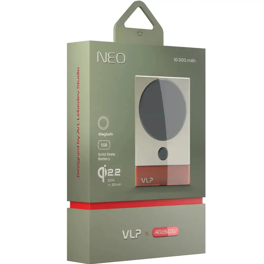 Внешний аккумулятор VLP NEO MagSafe Qi2.2 1045002 10000 mAh Аmber gray 