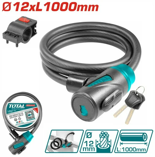 Замок Total TBK11210 100см черный