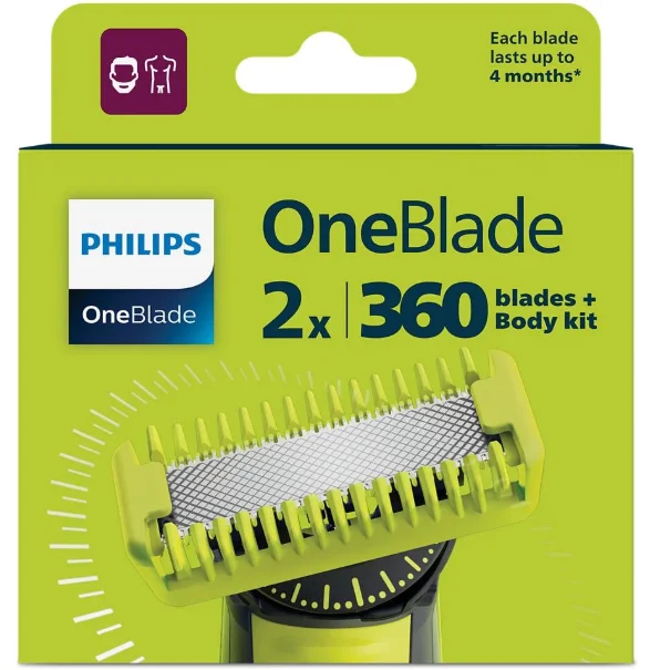 Сменные лезвия Philips OneBlade 360 QP624/50 Green купить,NaN
