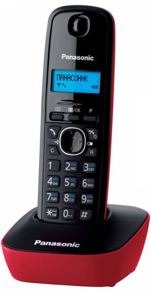 Радиотелефон Panasonic KX-TG1611RUR черно-красный - ForteMarket Радиотелефон Panasonic KX-TG1611RUR черно-красный купить,0