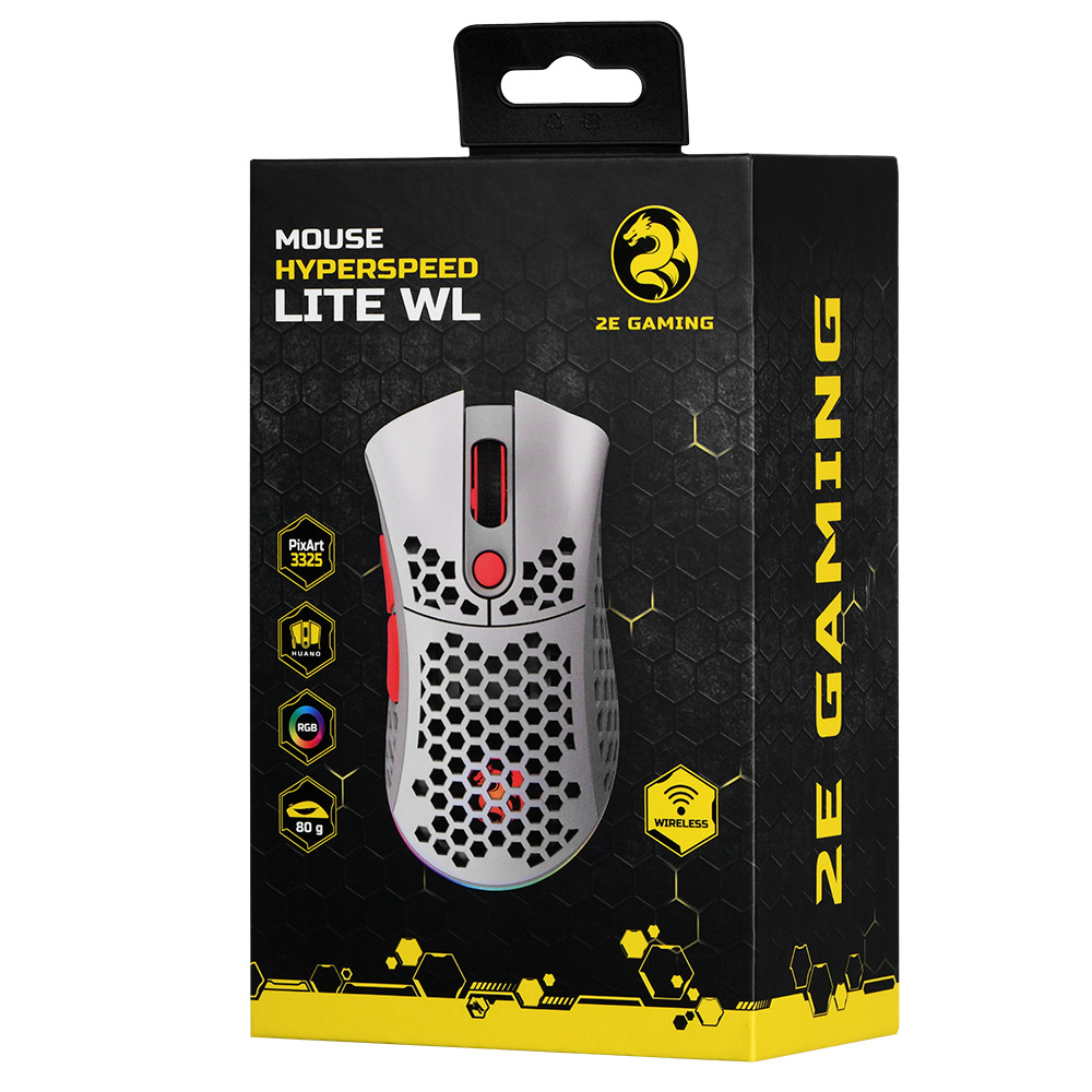 Мышь 2E GAMING HyperSpeed Lite WL 2E-MGHSL-WL-WT белая купить,0