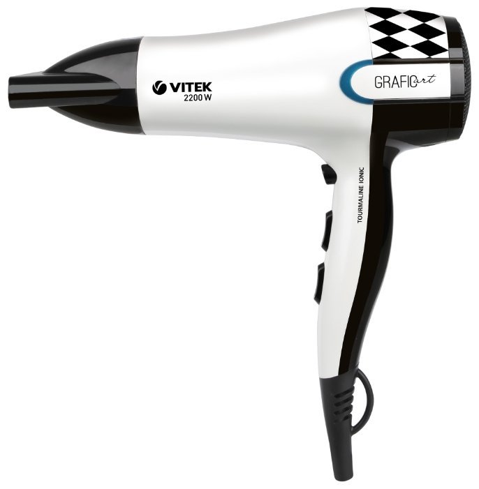 Фен Vitek VT-2299 Grafic Art черно-белый