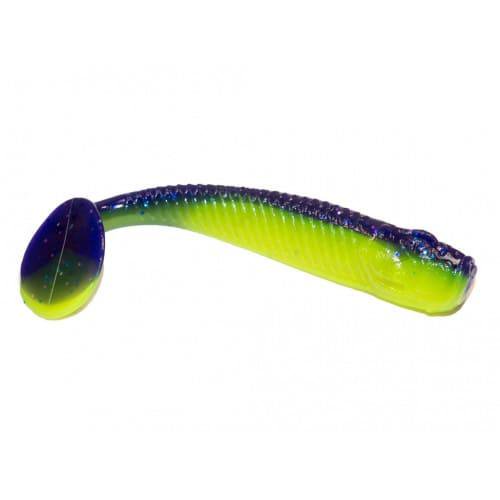 Силиконовая приманка Pro Baits Krokodile 100мм желто-синий купить,NaN