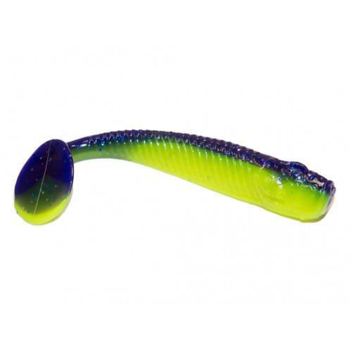 Силиконовая приманка Pro Baits Krokodile 100мм желто-синий купить,NaN