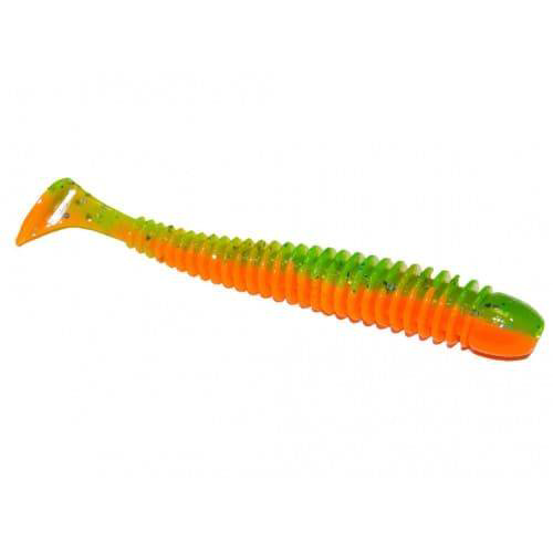 Силиконовая приманка Pro Baits Pointer 100мм оранжево-зеленая купить,NaN