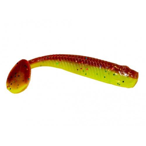 Силиконовая приманка Pro Baits Krokodile 100мм желто-коричневая купить,NaN