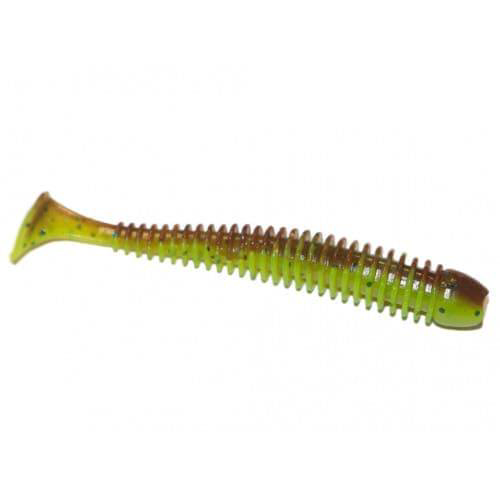 Силиконовая приманка Pro Baits Pointer 100мм коричнево-зеленая купить,NaN