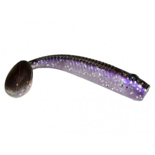 Силиконовая приманка Pro Baits Krokodile 100мм черно-фиолетовая купить,NaN