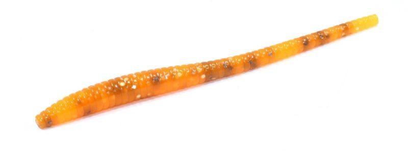 Съедобная приманка Lucky John Wiggler Worm 58мм оранжевая купить,NaN