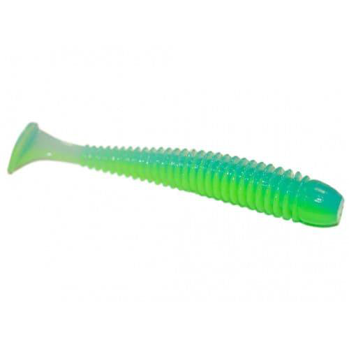 Силиконовая приманка Pro Baits Pointer 100мм зелено-голубая купить,NaN