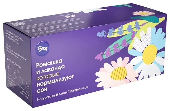 Чай травяной Floris улучшение сна ромашка и лаванда 25 пакетиков купить,NaN