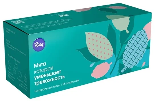 Чай травяной Floris уменьшает тревожность мята 25 пакетиков  купить,NaN