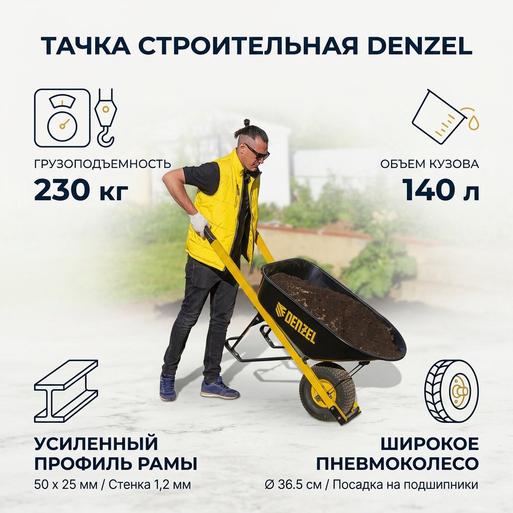 DENZEL тачка универсальная 68999