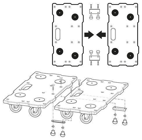 Wolfcraft тележка грузовая платформенная Puzzle Board FT 400 купить,30600