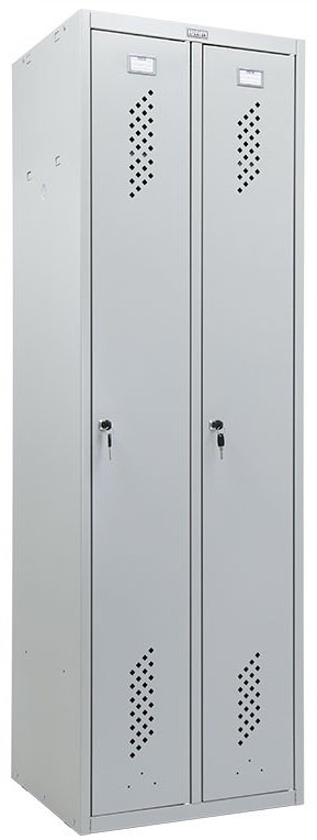 Шкаф локер Практик СТАНДАРТ LS-21, 50x57.5x183 см, серый