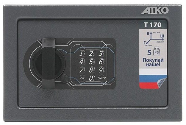 Сейф AIKO T-170 EL электронный замок (260х170х230 мм) купить,NaN