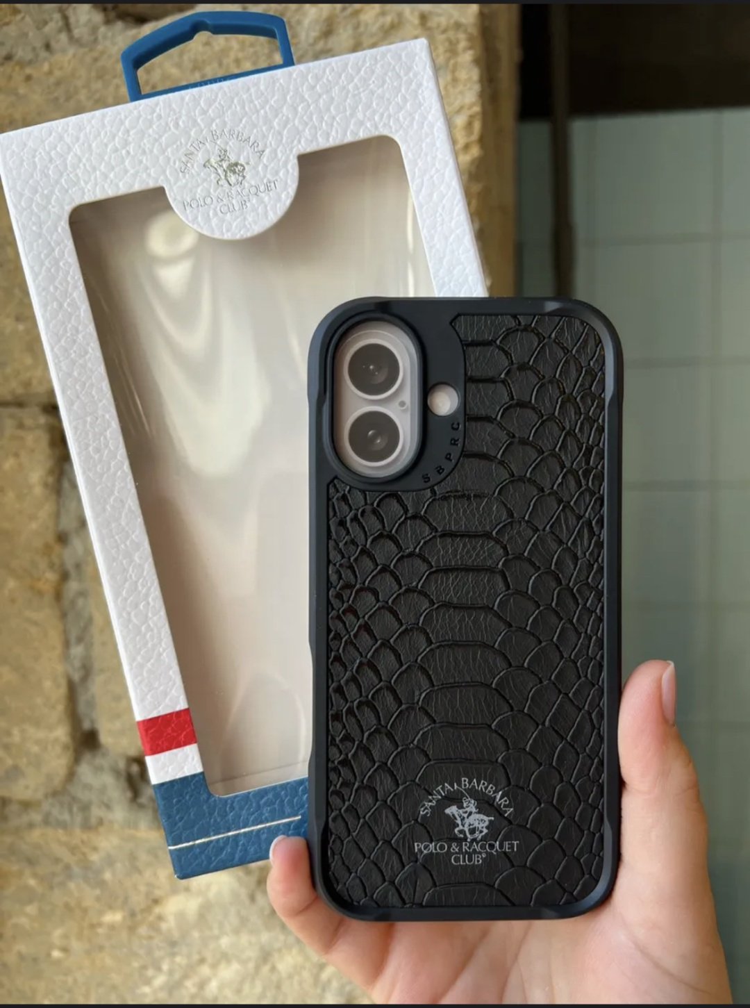 Чехол Santa Barbara Polo & Racquet Club для Apple iPhone 16 черный купить,1367